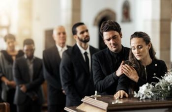 family at funeral