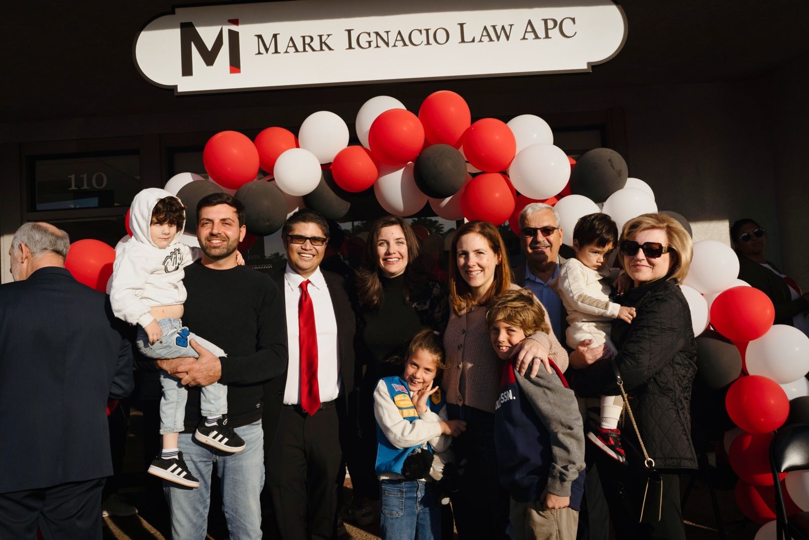 Mark Ignacio with family and friends at Ribbon-Cutting Ceremony | San Diego estate planning lawyer