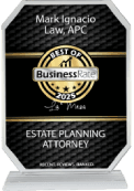 Logo Recognizing Mark Ignacio Law, APC's affiliation with Best of Business Rate Award