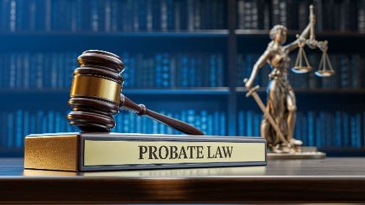 Graphic-showing-gavel-justice-and-probate-law-book